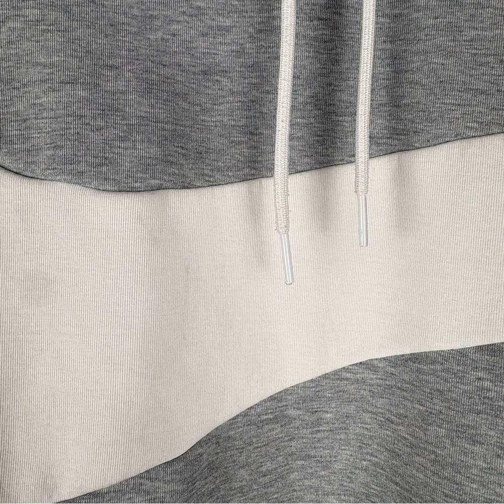 Nike Big Swoosh Gray Hoodie Men’s Medium Pullover Sweatshirt - Picture 8 of 9